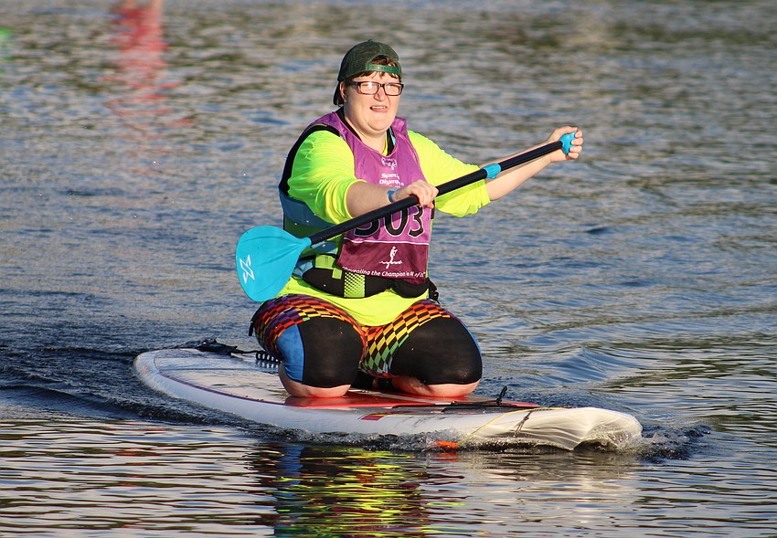 Charlotte County's Elizabeth Martel says she worked a lot on stamina and learning to use the paddle. She says it doesn't matter if she wins or loses.