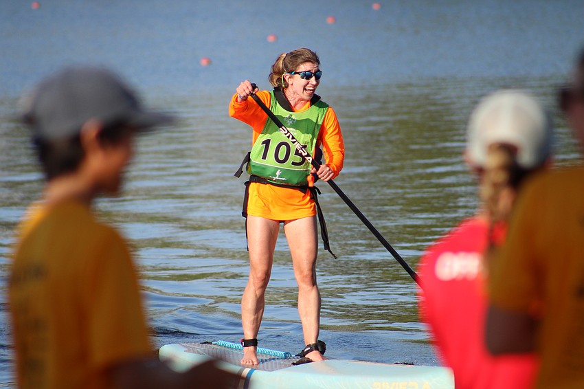 Orange County's Brittany Tagliareni trained 6 days a week using the treadmill, elliptical and weights to prepare for the competition. She did a 4800 meter race in 38 minutes and 15 seconds.