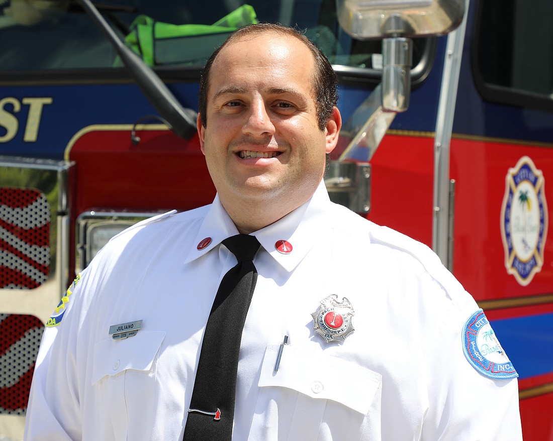 Palm Coast Fire Department Lt. Patrick Juliano has been promoted to battalion chief. Courtesy photo from City of Palm Coast