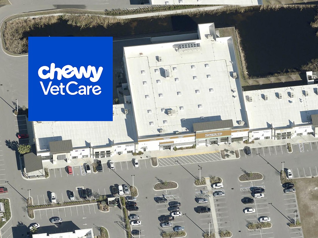 Plans show Chewy Vet Care in Tamaya Market, the shopping center anchored by Sprouts Farmers Market, at northeast Beach and Kernan boulevards.