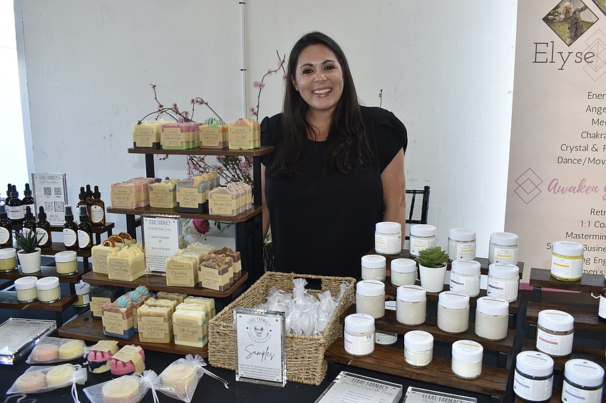 Lindsay Leigh of Feral Farmacy offers her products.