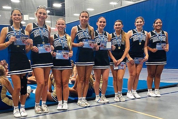 Eight Matanzas High School varsity cheerleaders were selected as All-Americans this summer, qualifying to perform at select special events: SummerLynn, Aubrey, Lilly, Ava, Hadley, Riley, Madi and Jada. Courtesy photo