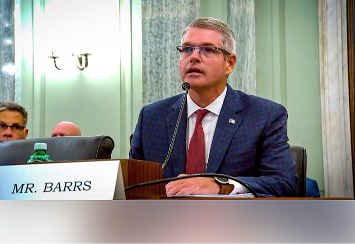 Derek Barrs appears before the Senate Commerce, Science and Transportation Committee in July. Courtesy photo