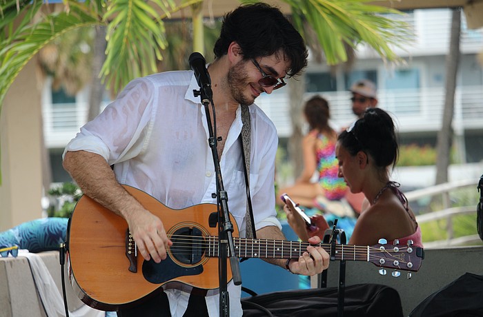 Acoustic guitarist and singer Ross David played some tunes on Aug. 17 at Lido Beach.