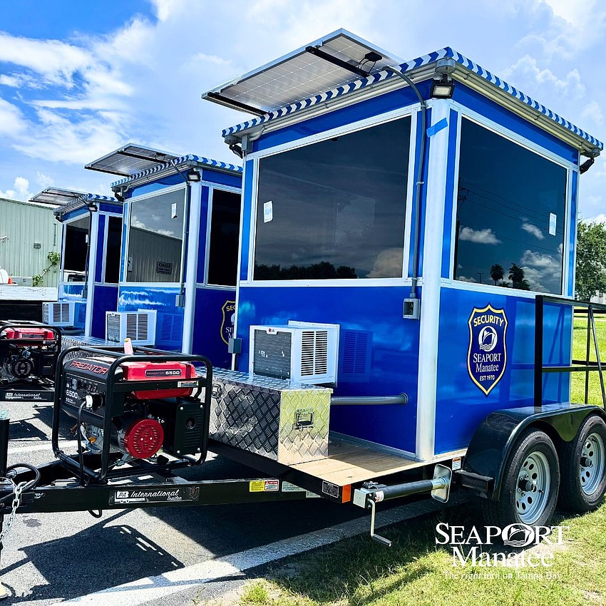 Through a state grant, the port recently received three new solar-powered security booths.