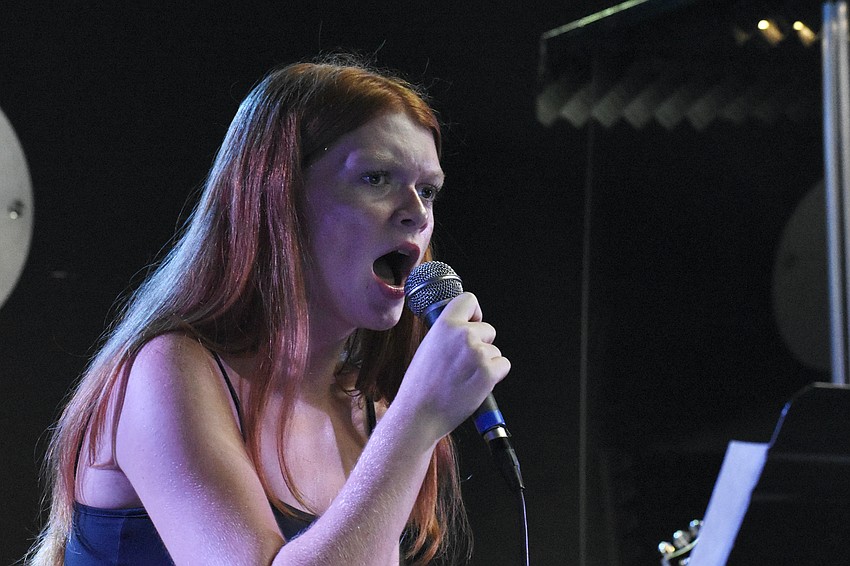 Sophia Rios, 15, delivers a vocal performance.