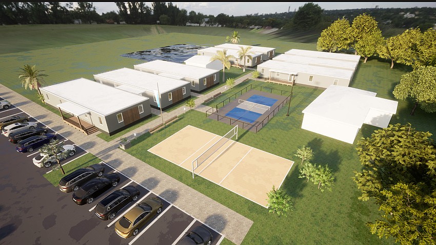 Aimee McCullough, Bayside College president, notes that the rendering is subject to change as the project continues to develop, but this is the concept for Phase I.