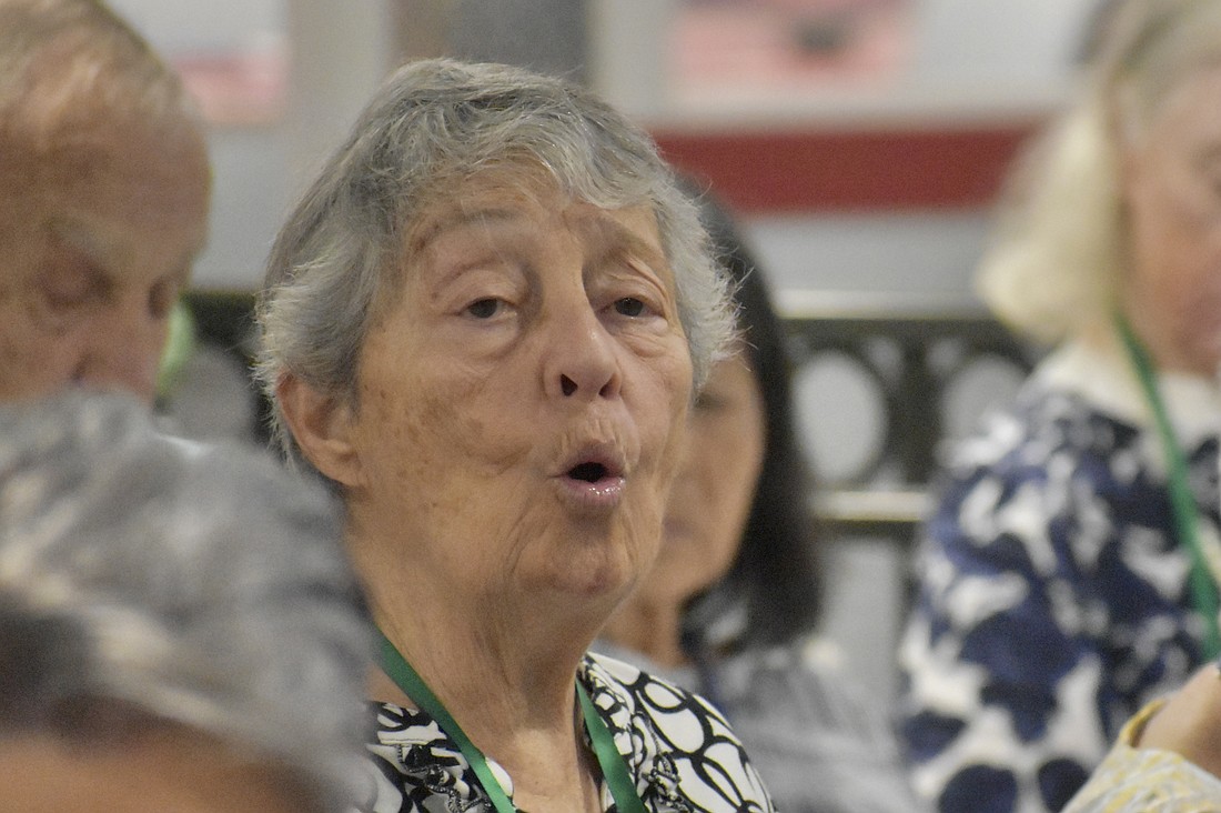 Rose Canino sings at Town Square.