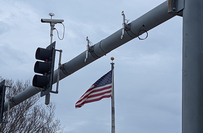 Florida Department of Transportation crews had removed the Gulf of Mexico Drive sign from the intersection at Bay Isles Parkway.