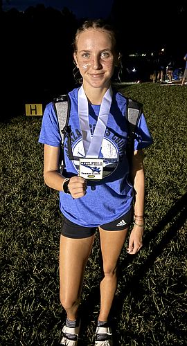 Matanzas sophomore Peyton Cerasi placed seventh with a school-record time at the Cecil Field Summer Classic on Aug. 22 in Jacksonville. Courtesy photo