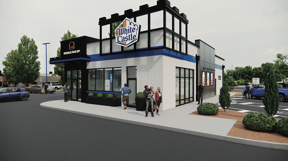 A rendering showing the conceptual design for the new White Castle restaurant in Daytona Beach. Courtesy of White Castle®