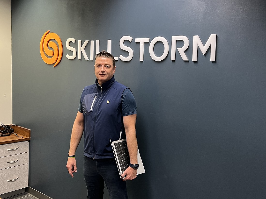 SkillStorm CEO Justin Vianello says the company moved to Jacksonville in 2020 in search of a more highly educated workforce, marketing opportunities and efficiency. The company’s offices are in Deerwood at 10151 Deerwood Park Blvd., Suite 425.