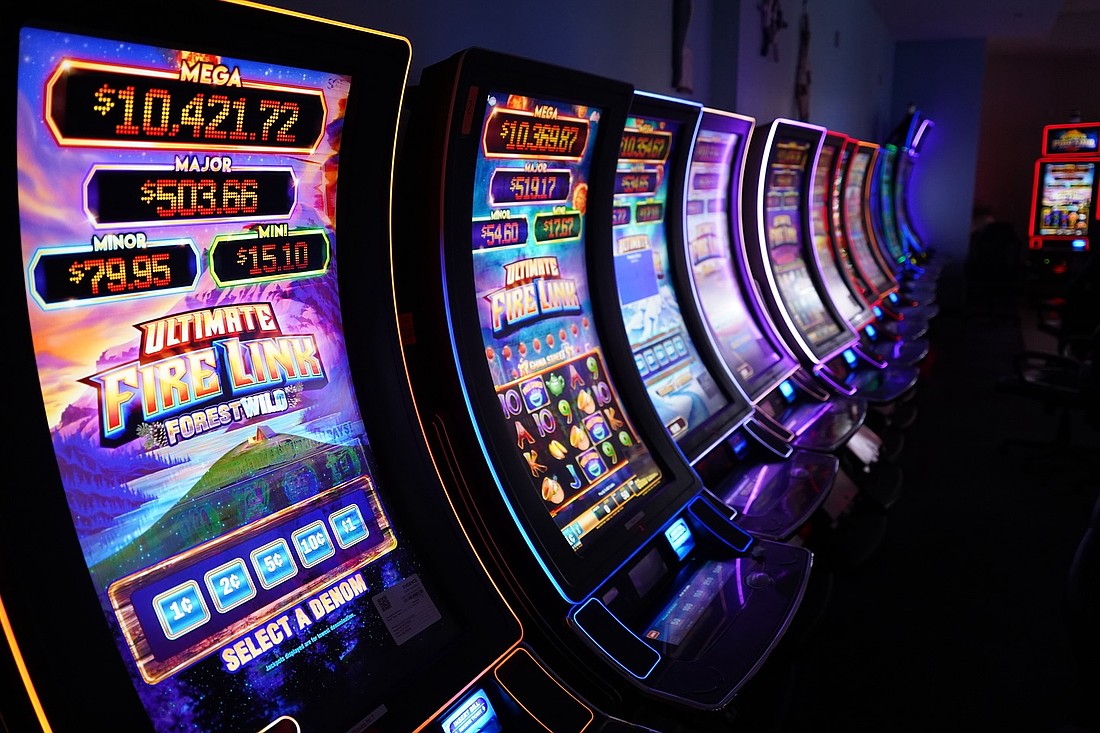 Officials say they seized 428 gambling machines during a recent raid at six casinos and one residence in Cape Coral.