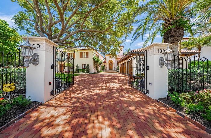 The home at 139 S. Washington Drive in John Ringling estates is listed for sale, furnished, at $17.5 million.