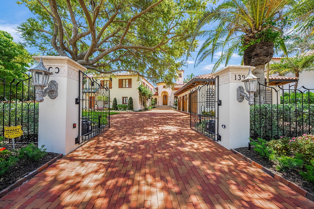 The home at 139 S. Washington Drive in John Ringling estates is listed for sale, furnished, at $17.5 million.