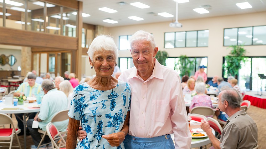 Joyce and Jerry Fox pose for a photo together at Christ Church of Longboat Key's annual fish fry Thursday, Aug. 27.