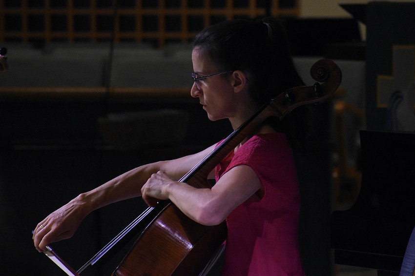 Nadine Trudel plays the cello.