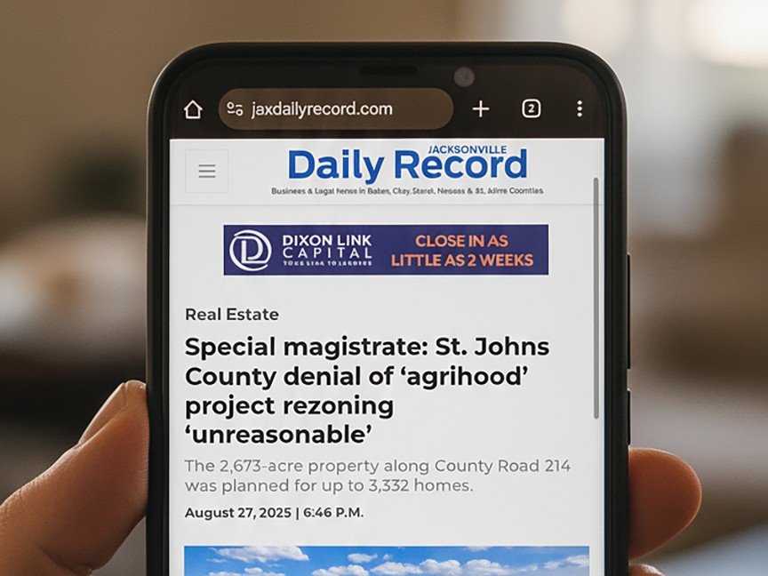 You can make the Jacksonville Daily Record a preferred source in Google.