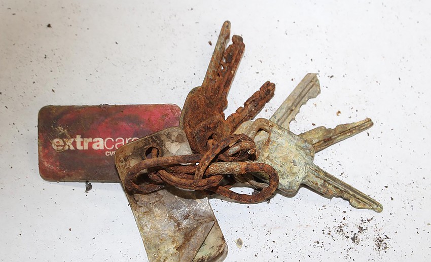 The keys in evidence were crucial to solving the cold case. It had two loyalty rewards cards, one of which helped identify the skeletal remains.