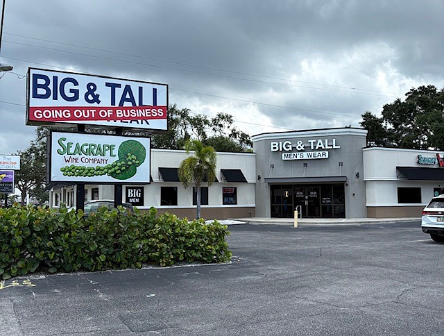 The King James Big & Tall at 4333 S. Tamiami Trail in Sarasota is going out of business.