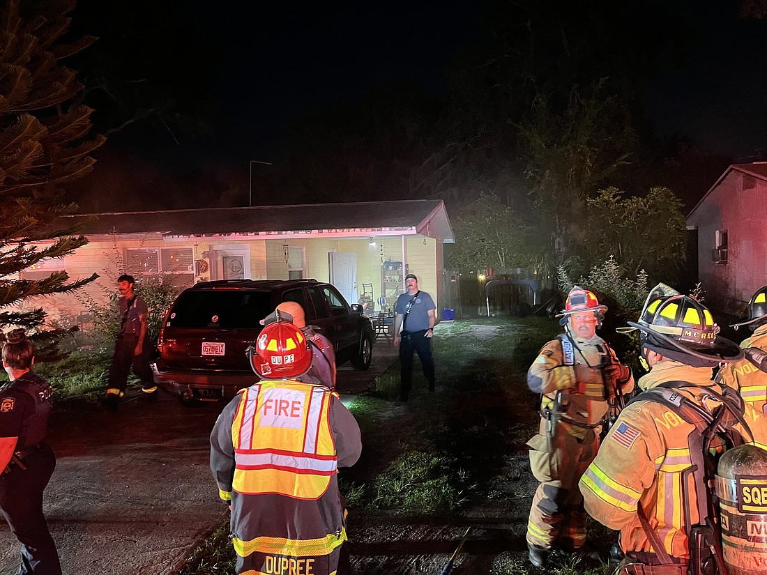 Ormond Beach Fire responds to a structure fire in the 100 block of Highland Avenue. Courtesy of the OBFD Facebook