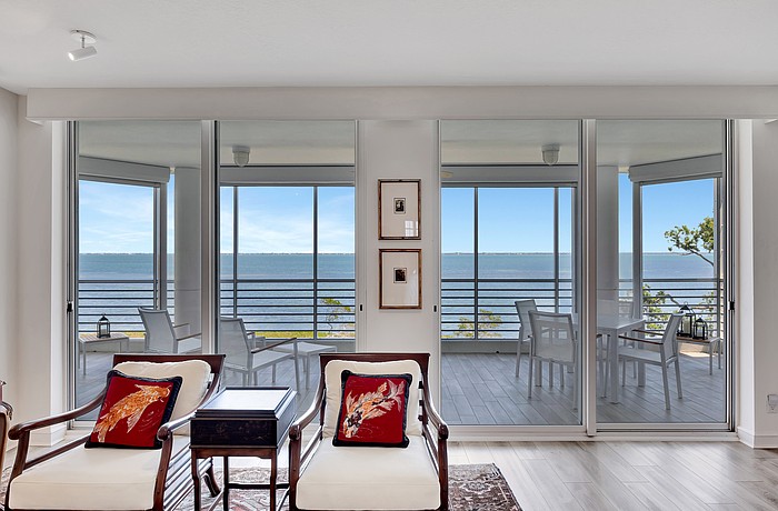 The Unit 233 condominium at 2450 Harbourside Drive was built in 1990 and has three bedrooms, two-and-a-half baths and 2,830 square feet of living area.