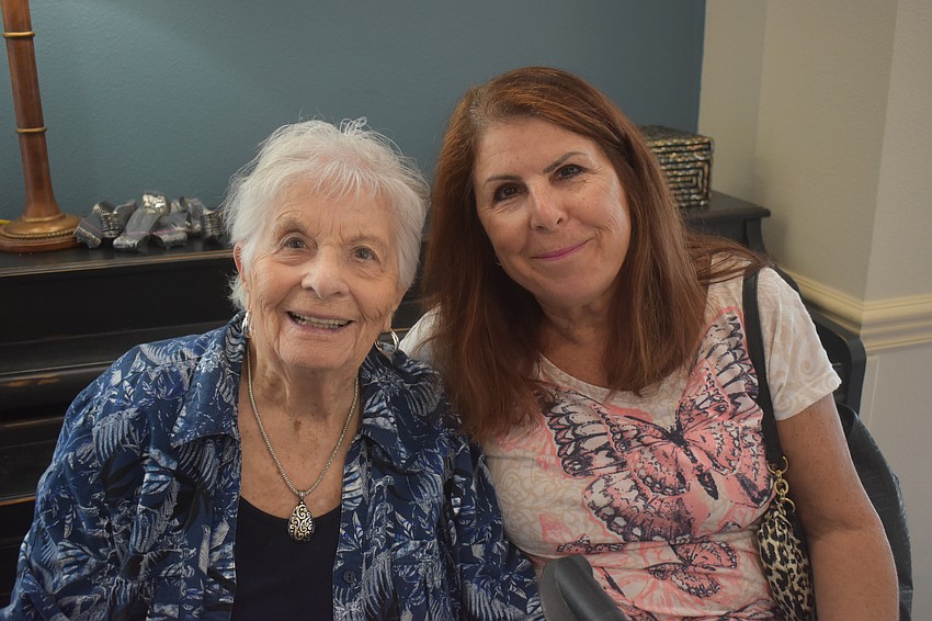Janet Dicarlo, a future resident of The Windsor of Lakewood Ranch attends the celebration with her daughter Anne Dicarlo. Anne said the place is run like a good machine.