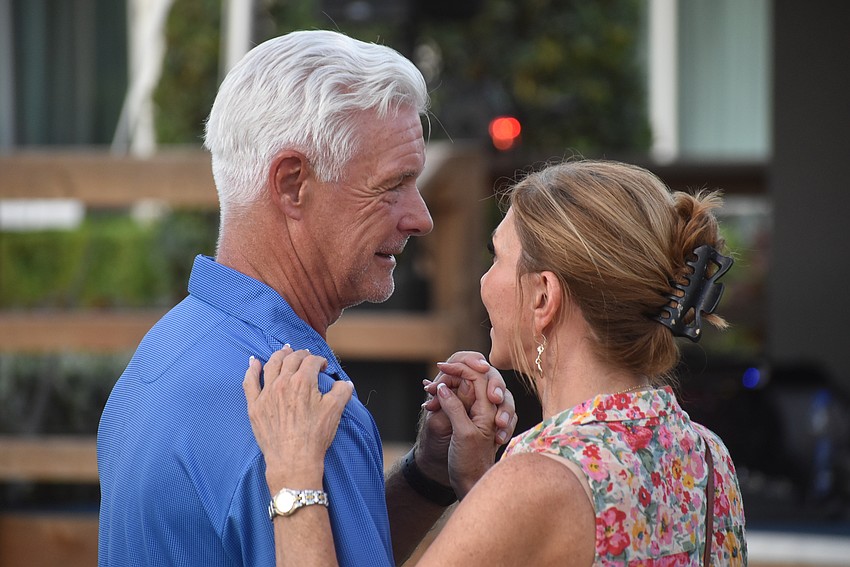 Sarasota's Bill Osterman and Donna Morello slow dance to 