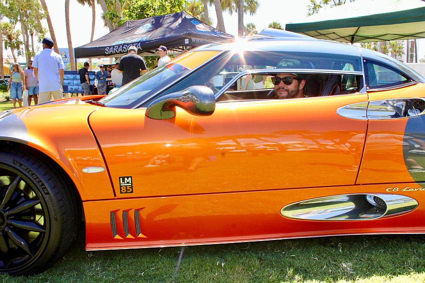 Joseph Staskowski from Car Cave SRQ presented a strikingly orange, Dutch-manufactured 2010 Spyker C8 Laviolette LM85 at the Exotic Cars on the Circle show on Sept. 6 on St. Armands Circle.