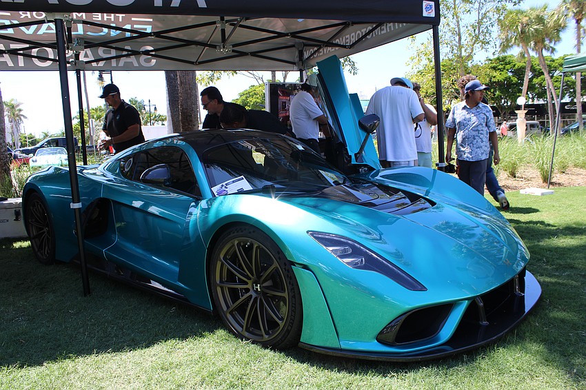 This Hennessey Venom F5, on display at Exotic Cars on the Circle courtesy of the luxury private garage The Motor Enclave Sarasota, is number 24 of 27 such cars made.