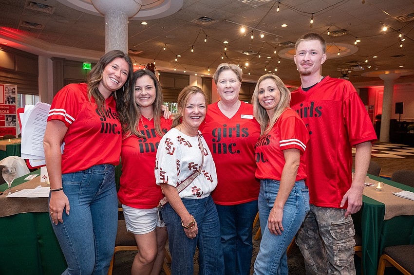 Claudia Lagnese, Jamie Kattrein, Caryn Patterson, Girls Inc. CEO Angie Stringer, Chelsea Peller and Sam Stringer