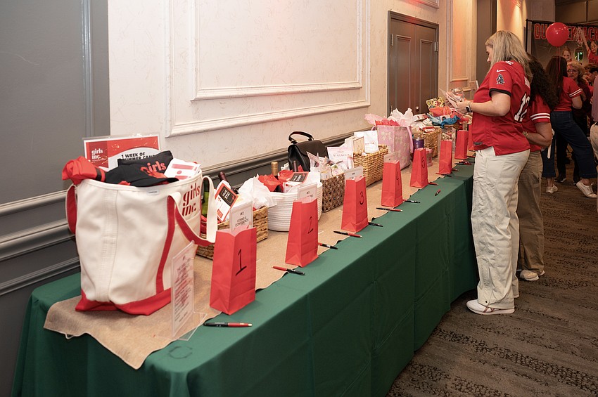 Many auction items were donated