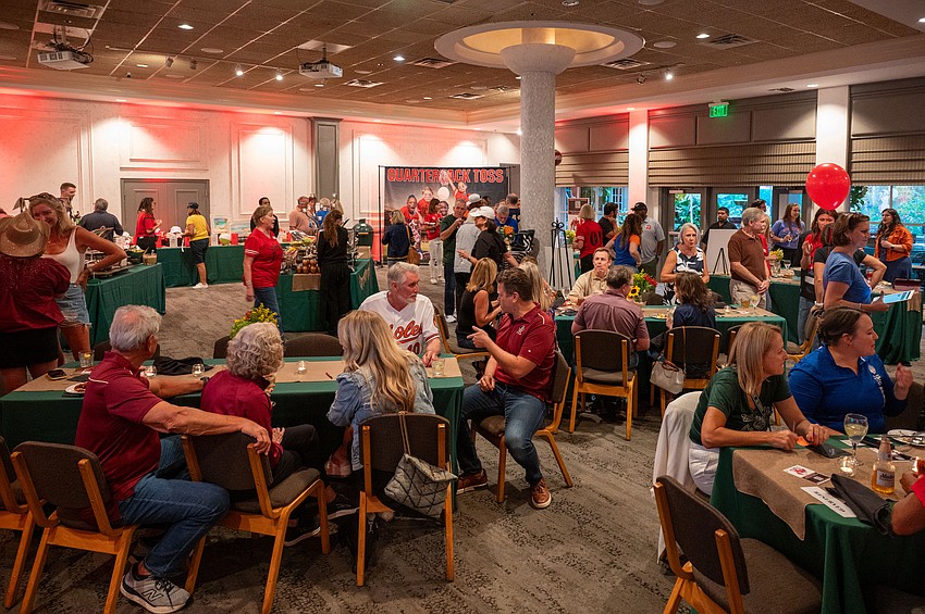 Guests mingling and having fun.