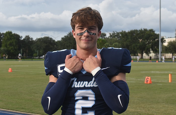 Lakewood Ranch's Dylan Walker, the captain of the Out-of-Door Academy football team, organized a fundraiser to benefit the Suncoast Disaster Recovery Fund. It took place during their rivalry game against Saint Stephen’s Episcopal School on Sept. 5.