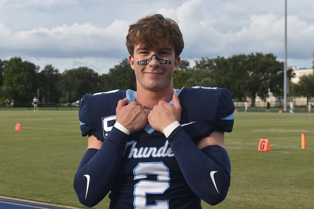 Lakewood Ranch's Dylan Walker, the captain of the Out-of-Door Academy football team, organized a fundraiser to benefit the Suncoast Disaster Recovery Fund. It took place during their rivalry game against Saint Stephen’s Episcopal School on Sept. 5.