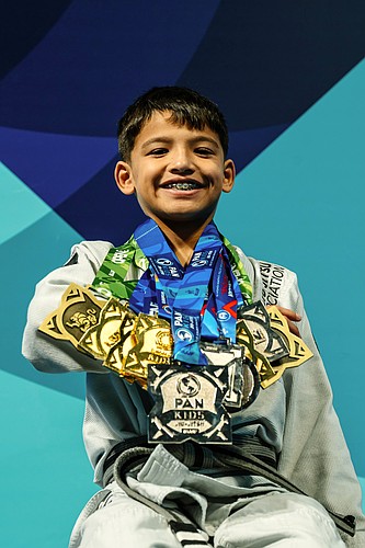 Spartan Academy's Connor Stone at the IBJJF Pan Kids Championship. Courtesy photo