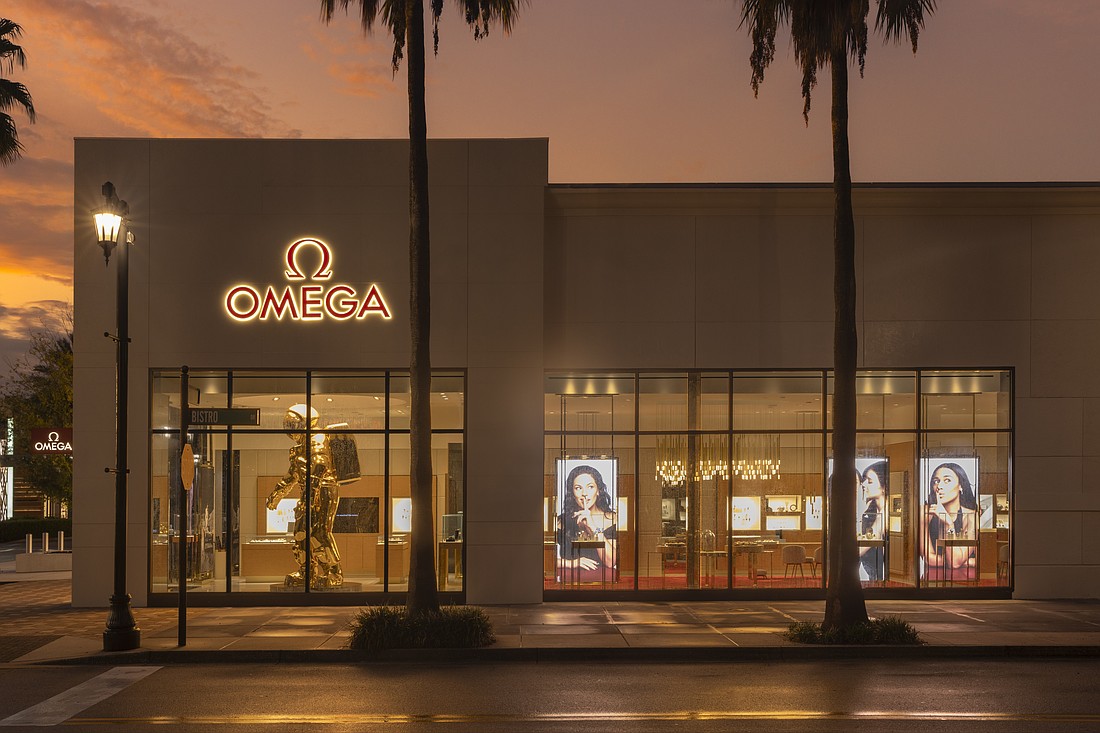 Swiss watchmaker Omega is at 4835 River City Drive, Suite 105, in the former Tesla auto showroom space in St. Johns Town Center.