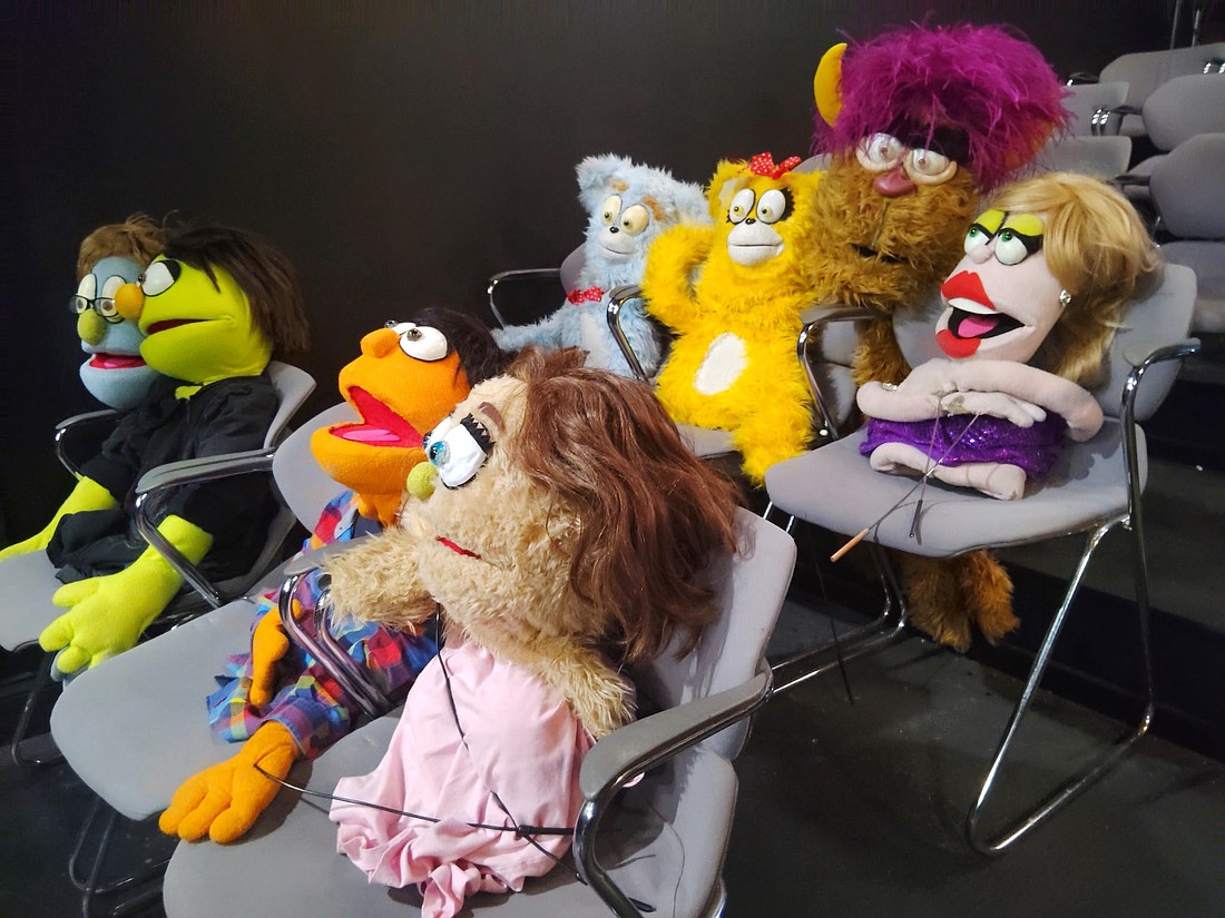 Puppets watch rehearsal of "Avenue Q" at the City Repertory Theatre in Palm Coast. Courtesy photo