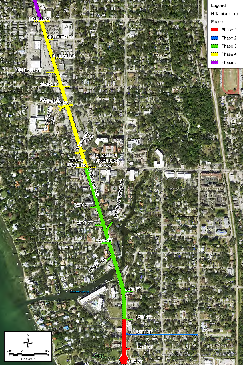 The first four phases of the North Tamiami Trail water main replacement project.