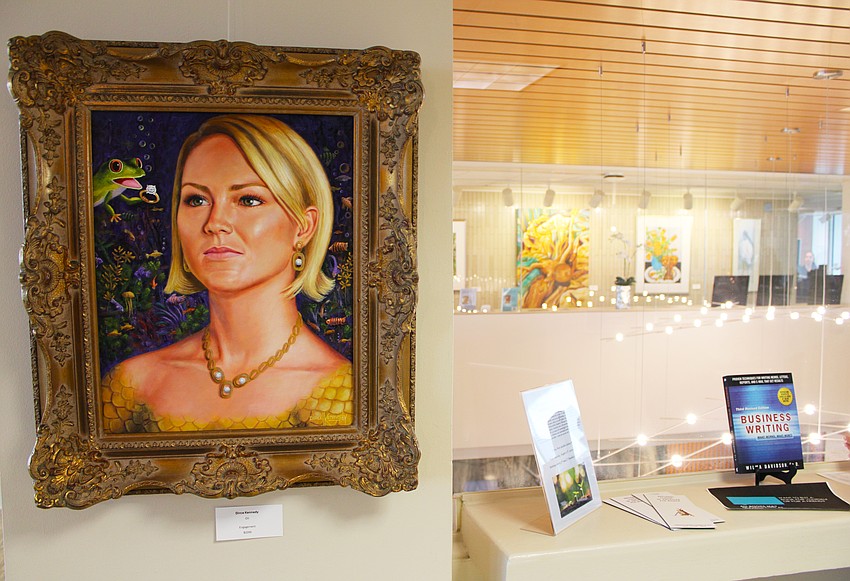 Artist Dirce Kennedy brought her oil portrait, 