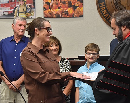 Laurie Breslin was officially sworn in as the superintendent for the School District of Manatee County on Sept. 9.
