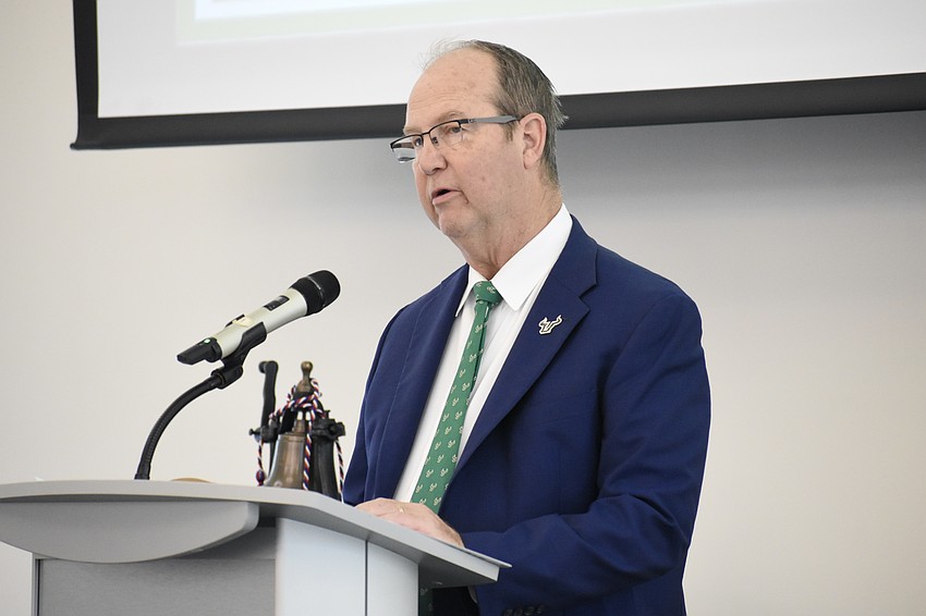 Interim Regional Chancellor and Vice Provost Brett Kemker, speaks during the ceremony.