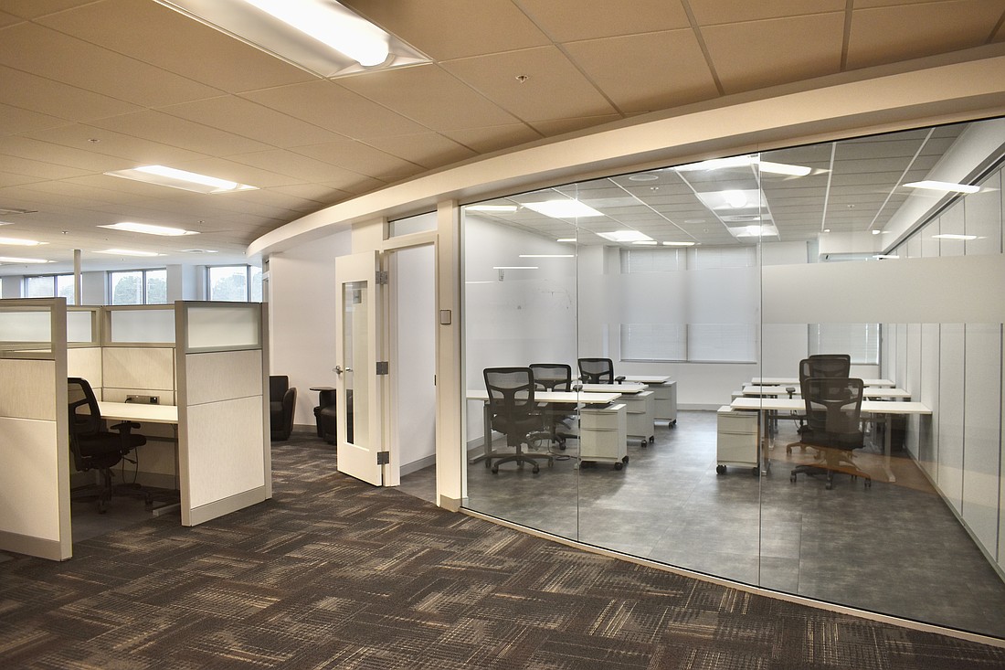Employees will mainly be working out of cubicles, but the administration building has several collaborative meeting spaces of all sizes.