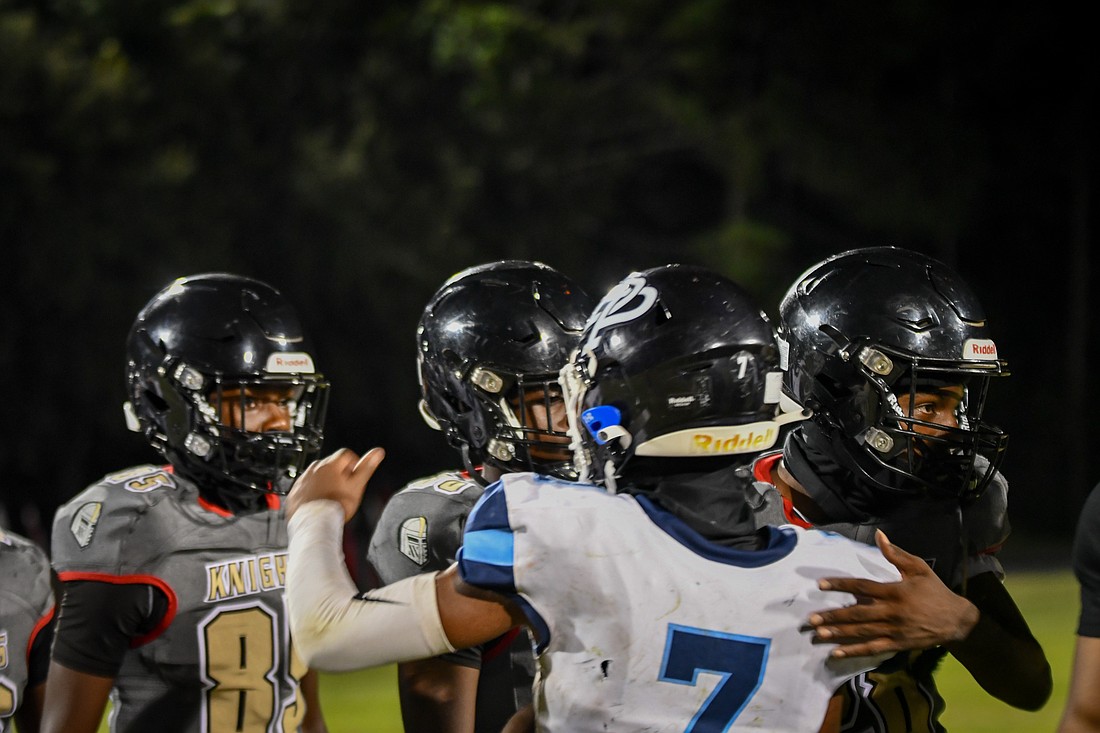 Dr. Phillips and Ocoee players displayed their sportsmanship after the game.