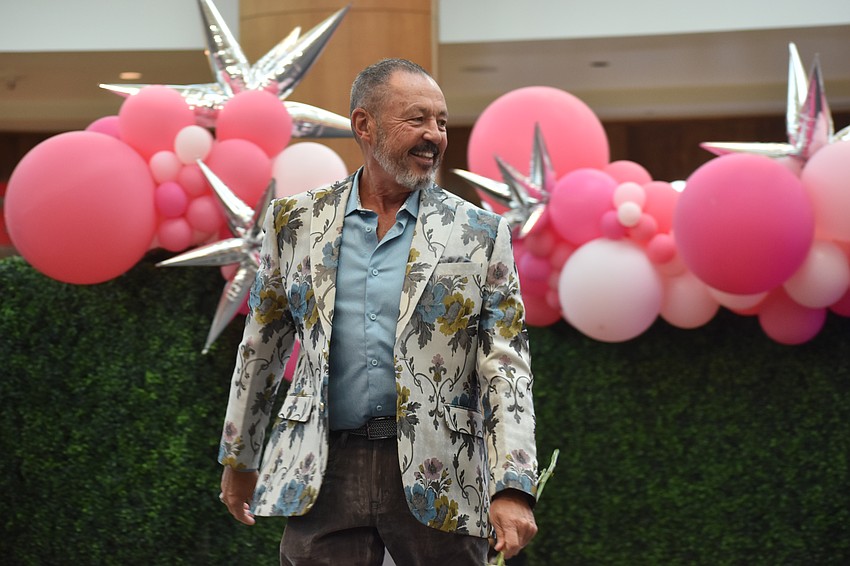 Sammy Lynch of Sunbelt Marketing has been an ambassador for Men Wear Pink for seven years. He is wearing a Robert Graham limited edition jacket called the 