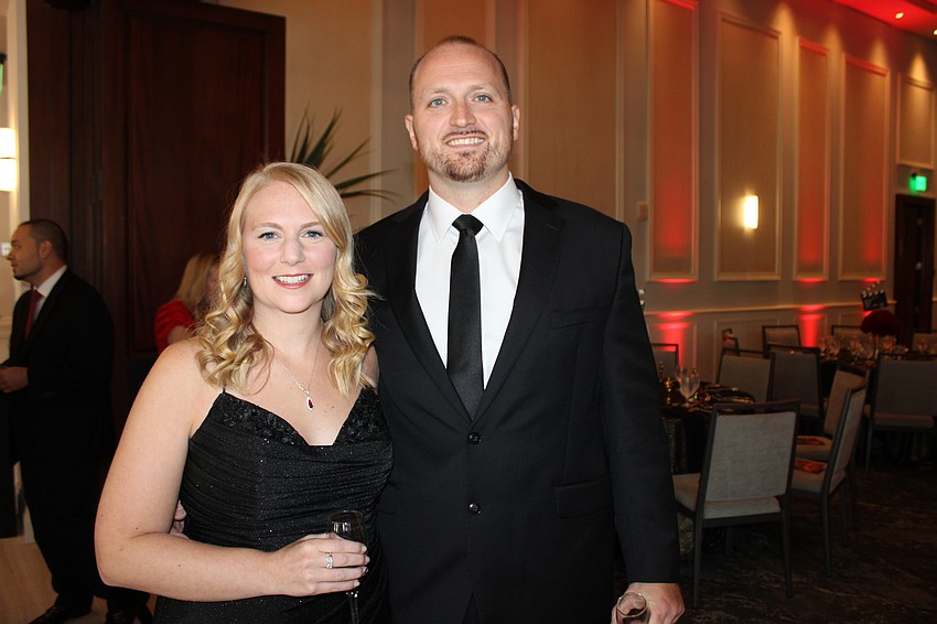 Dr. Amanda Potkovac and her husband Joe Potkovac are looking sharp for the gala.
