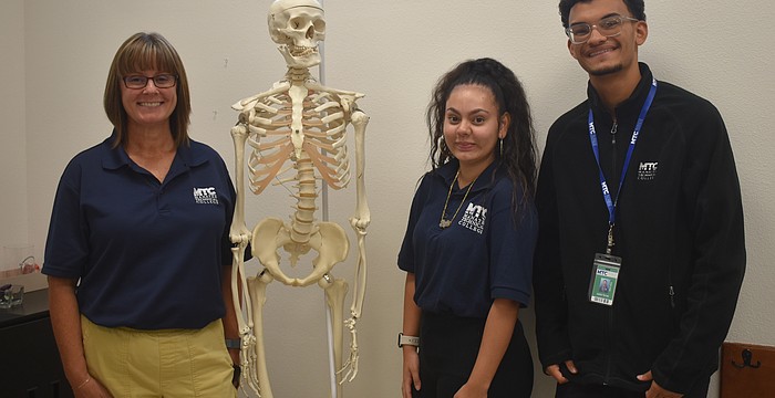 Carrie Walden, the Project Edge classroom instructor, is teaching 10 students including Mia Pardella and Justin Torres in the Project Edge program at MTC East.