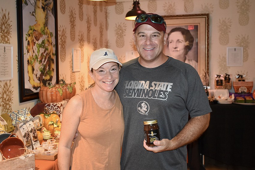 Palmetto realtors Paul and Ann Hockenbury are leaving with apple butter.