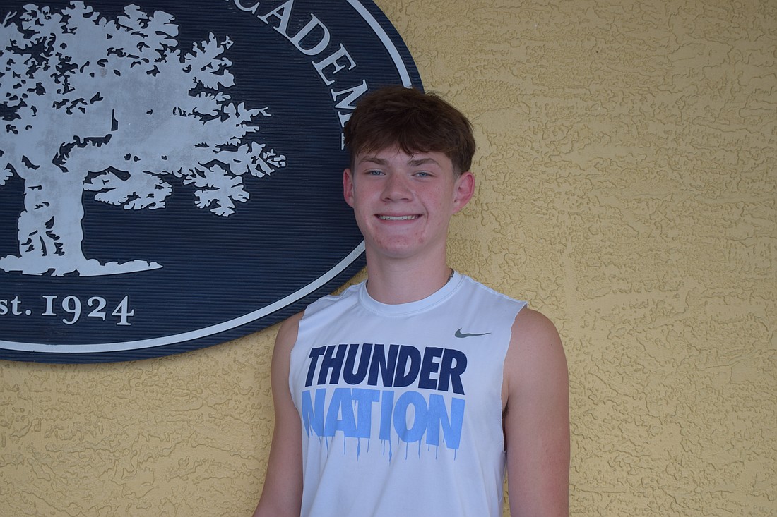 Brady Cleveland of Out-of-Door Academy football poses for a photo. The wide receiver/defensive back is averaging 24.2 yards per catch through four games this season.