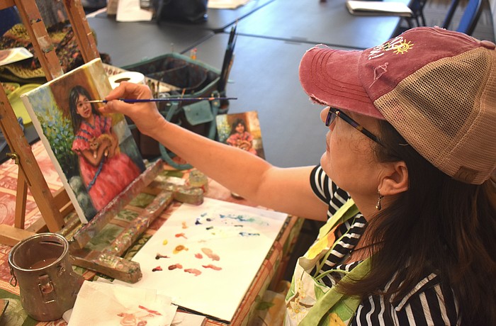 Yovanina Wainio has been a member of LWR Art Club for seven years and appreciates getting critiques from her fellow artists.